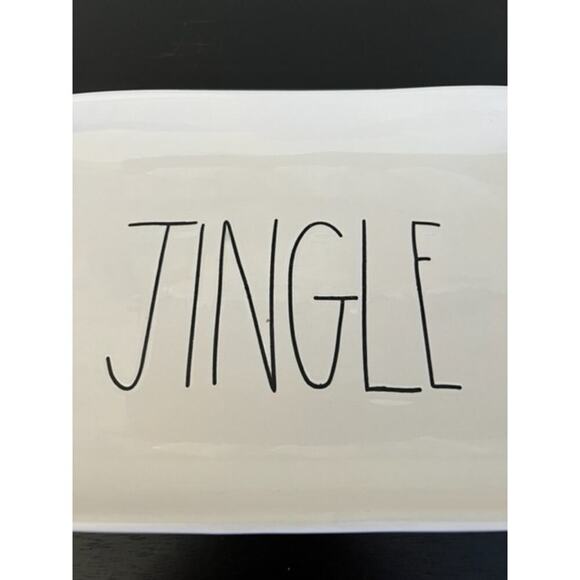Rae Dunn Vintage 2015 Jingle Black Lettering Platter- M Stamped - Picture 3 of 5